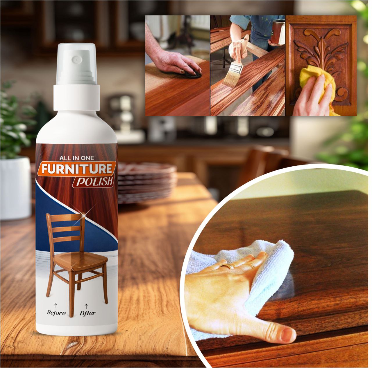 Natural Beeswax Spray Furniture Polish and Cleaner Spray (Buy 1 Get 3)